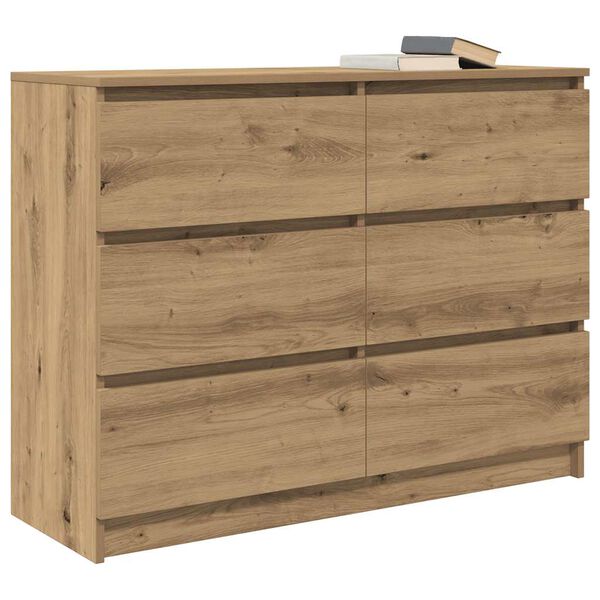 vidaXL Sideboard Artisan Oak 100x35x76 cm Engineered Wood