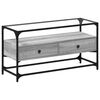vidaXL TV Cabinet with Glass Top Grey Sonoma 98x35x51 cm