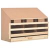 vidaXL Chicken Laying Nest 3 Compartments 93x40x65 cm Solid Pine Wood