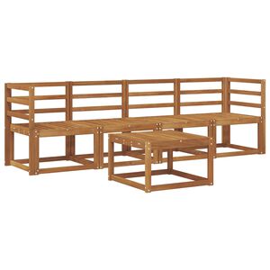 vidaXL Outdoor Sofa Set 5 pcs Natural Solid Acacia Wood