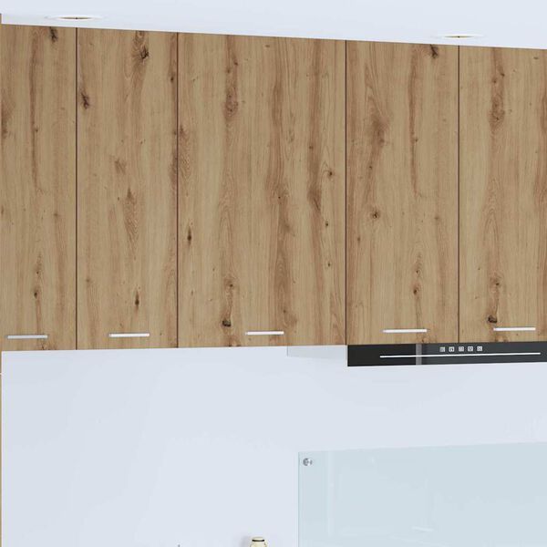 vidaXL Hanging Cabinet with Door Artisan Oak and White 50 x 31 x 80 cm