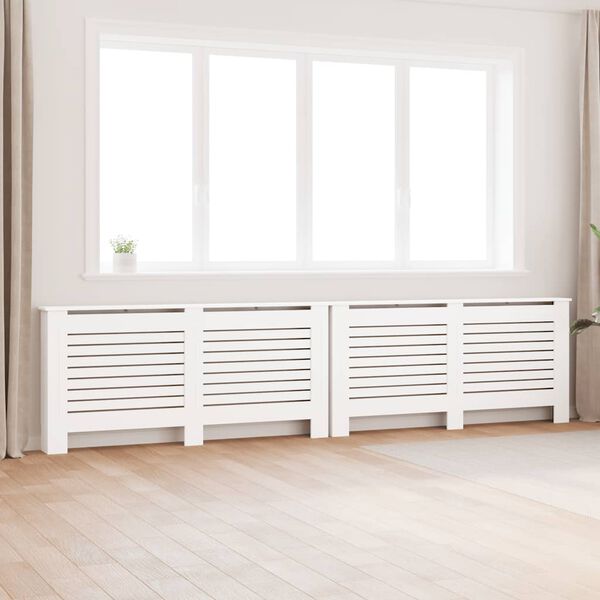 vidaXL Radiator Covers 2 pcs White 172x19x81.5 cm MDF