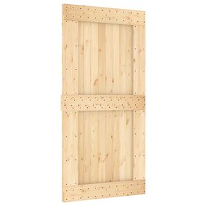 vidaXL Sliding Door NARVIK Natural and Black