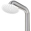 vidaXL Garden Shower with Brown Base 230 cm Stainless Steel