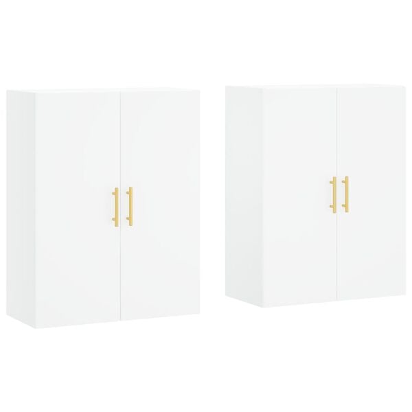 vidaXL Wall Mounted Cabinets 2 pcs White 69.5x34x90 cm