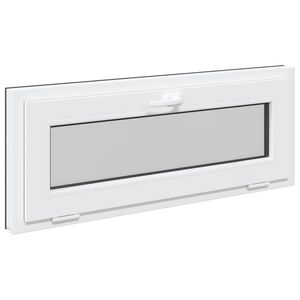 vidaXL Basement Window RISOR 100 x 40 cm PVC and Glass Anthracite