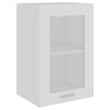 vidaXL Hanging Glass Cabinet Lyon White 40x31x60 cm Engineered Wood