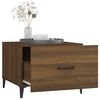 vidaXL Coffee Table with Metal Legs Brown Oak 50x50x40 cm