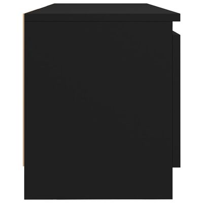vidaXL TV Cabinet with LED Lights Black 120x30x35.5 cm