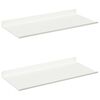 vidaXL Floating Shelf 2 pcs White 40 x 18 x 2.5 cm Steel