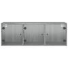 vidaXL Wall Cabinet with Glass Doors Grey Sonoma 102x37x35 cm
