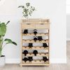 vidaXL Wine Rack Natural 58 x 28 x 90 cm Solid Pine Wood