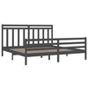 vidaXL Bed Frame without Mattress Grey 200x200 cm Solid Wood