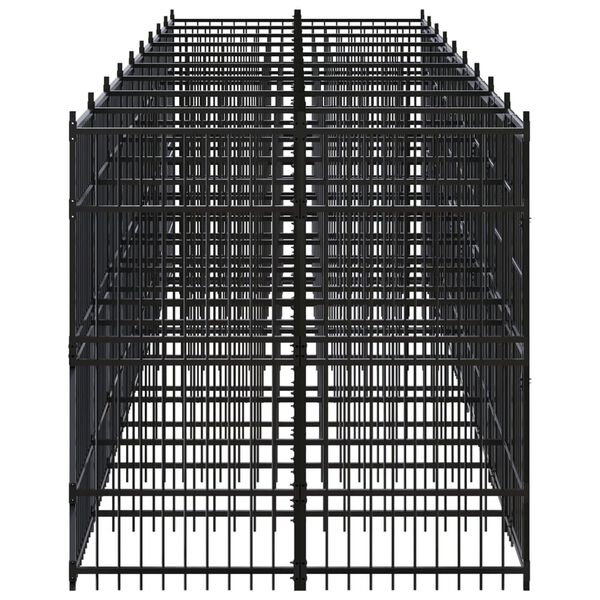 vidaXL Outdoor Dog Kennel Steel 16.59 m&sup2;