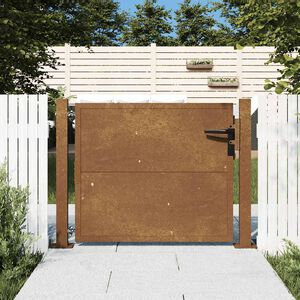 vidaXL Garden Gate 100 x 75 cm Powder-Coated Steel Black Lockable