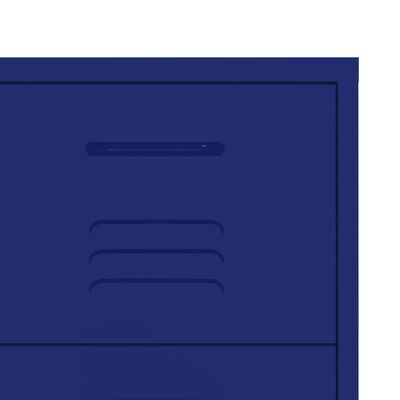 vidaXL Drawer Cabinet Navy Blue 80x35x101.5 cm Steel