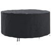 vidaXL Furniture Cover 200 x 200 x 71 cm 420D Oxford Fbric Round Black