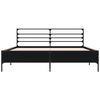 vidaXL Bed Frame without Mattress Black 150x200 cm King Size