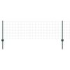 vidaXL Fence with Post Green 0.6 x 25 m Steel and PVC