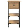 vidaXL Bedside Cabinet with Drawer 2 pcs Brown 33.5 x 36 x 70 cm
