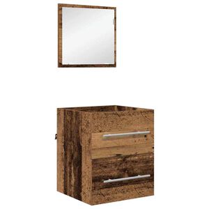 vidaXL Bathroom Furniture Set with Drawer Brown 41 x 38.5 x 48 cm