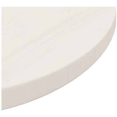 vidaXL Table Top White Ø50x2.5 cm Solid Wood Pine