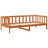 vidaXL Daybed with Headboard 3 pcs Wax Brown Solid Pine Wood