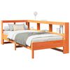 vidaXL Bookcase Bed without Mattress Wax Brown 75x190 cm Solid Wood Pine