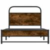 vidaXL Bed Frame Without Mattress 100x190 cm Smoked Oak Engineered Wood