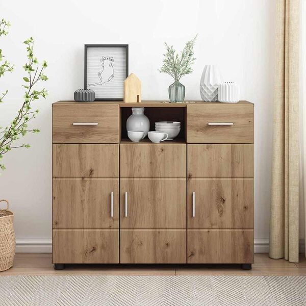 vidaXL Wooden Cabinet Artisan Oak 88.5 x 30.5 x 73 cm Engineered Wood