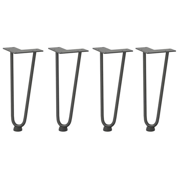 vidaXL Hairpin Legs for Coffee Table 4 pcs Anthracite 30 cm Solid Steel