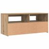 vidaXL TV Cabinet with LED Lights Artisan Oak 90x35x40 cm Engineered Wood