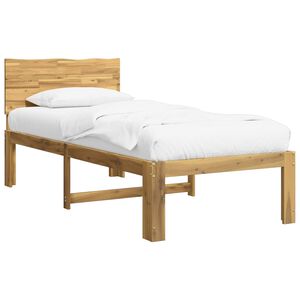vidaXL Single Bed Frame with Headboard ROSTOCK White 90 x 190 cm