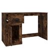 vidaXL Desk with Drawer Smoked Oak 115x50x75 cm Engineered Wood