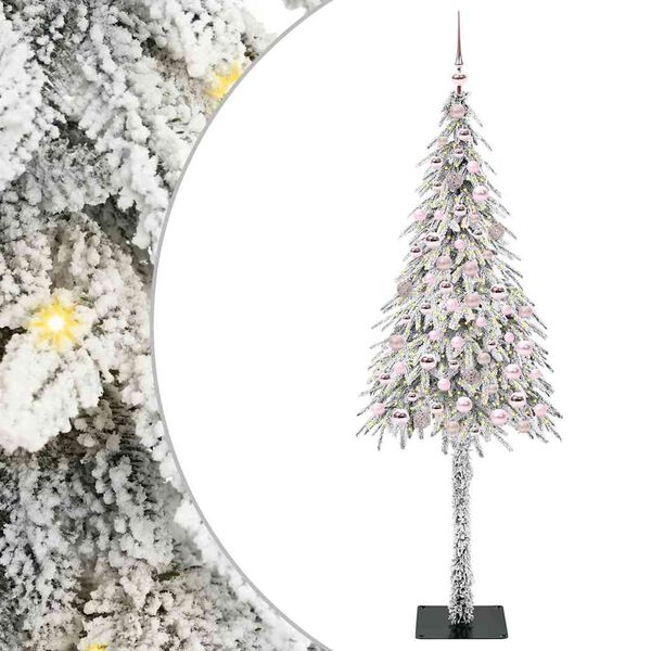 vidaXL Christmas Tree with 300 LEDs White 210 cm PE and Steel