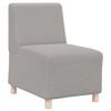 vidaXL Modular Sofa Unit Armless Light Grey 55 cm Curly Wool-Like Fabric