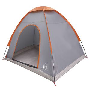 vidaXL Camping Tent 2-Person Grey and Orange