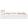 vidaXL Bed Frame with Drawers White 200x200 cm Solid Wood Pine