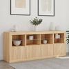 vidaXL Sideboard with LED Lights Sonoma Oak 163x37x67 cm