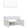 vidaXL 2 Piece Bathroom Furniture Set High Gloss White Engineered Wood