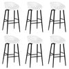 vidaXL 7 Piece Bar Set Black and White