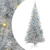 vidaXL Christmas Tree with 300 LEDs with Stand Silver 240 cm PET