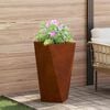 vidaXL Planter 2 pcs Rusty 40 x 40 x 75 cm Weathering Steel