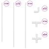 vidaXL PVC Pipe 29 pcs White Mterialpp and PE