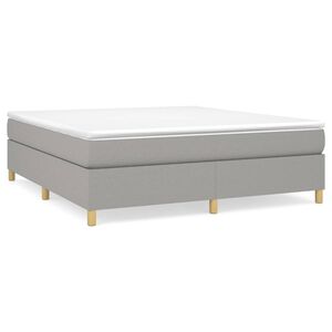 vidaXL Box Spring Bed Frame Light Grey Super King Fabric (UK/IE/FI/NO only)