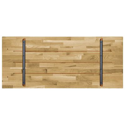 vidaXL Table Top Solid Oak Wood Rectangular 23 mm 120x60 cm