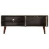 vidaXL TV Cabinet Grey 130x30x46 cm Solid Rough Mango Wood