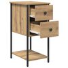 vidaXL Bedside Cabinet with Drawer 2 pcs Artisan oak 32 x 42 x 70 cm
