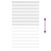 vidaXL Zebra Blind White 125x200 cm Fabric Width 120.9 cm Polyester