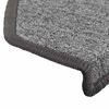 vidaXL Stair Mats 30 pcs 65x24x4 cm Dark Grey Half Round Large